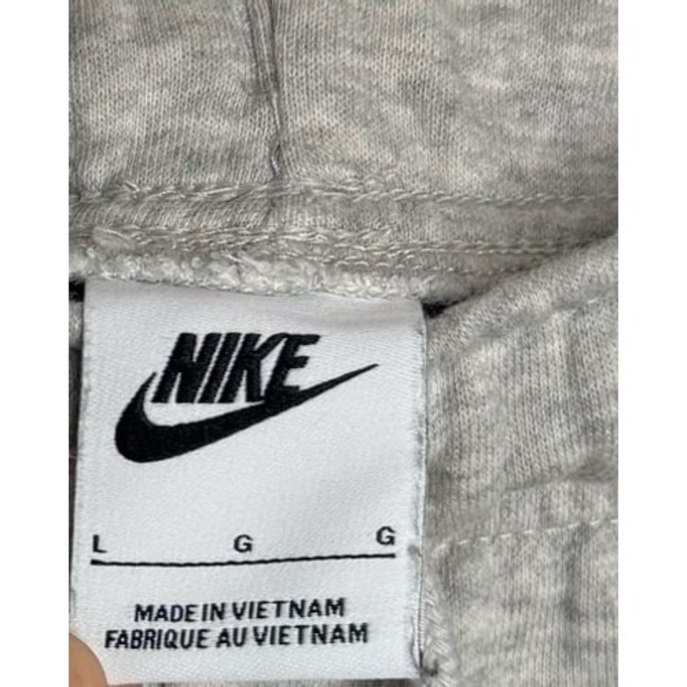 Nike Sportswear Stacked Swoosh Fleece Shorts Gray Athleisure Women's L Lounge - Picture 2 of 10